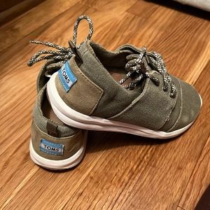 Toms Olive Green Slip On Shoes